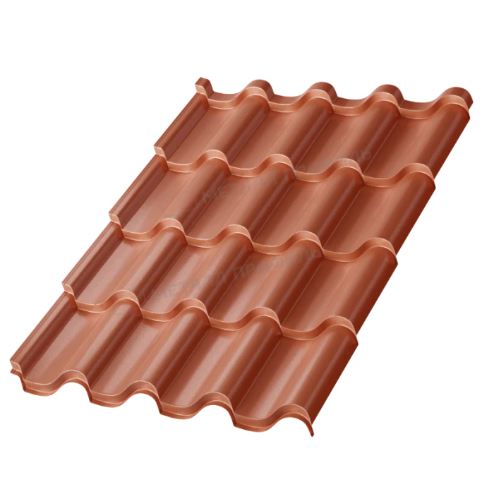 Металлочерепица Металл-Профиль Монтерроса-X 0,5 PURMAN® Argillite Медный металлик
