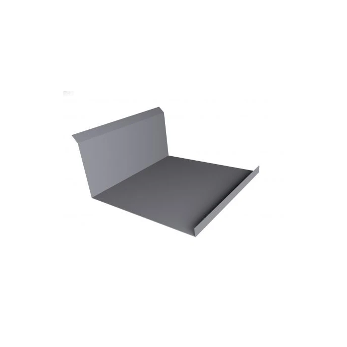 Планка примыкания нижняя 20х122х260х15 0,5 GreenCoat Pural BT, matt RR2Н3 (RAL 7016 антрацитово-серый)
